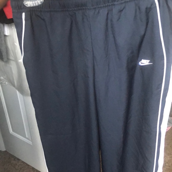 Nike athletic blue and white stripe pants - Picture 4 of 4